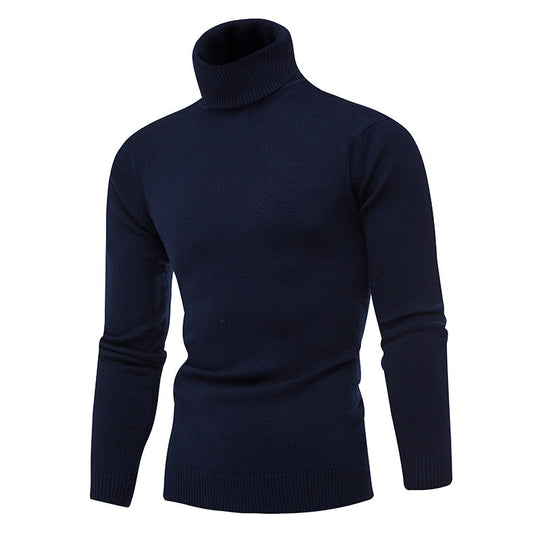 Herren Strickpullover mit hohem Kragen EB
