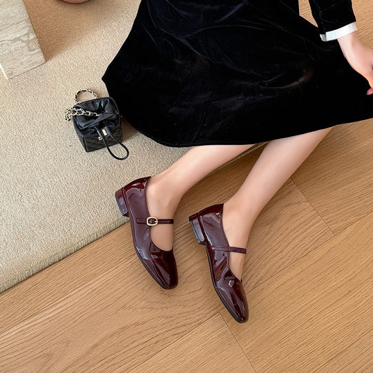 Damen Elegante Ballerinas mit modischer Schnalle und komfortabler Polsterung EB