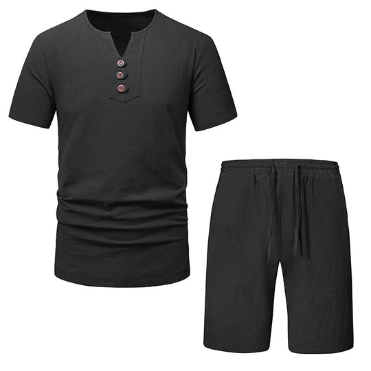 Herren Freizeitanzug mit Knopfleiste und elastischem Bund EB