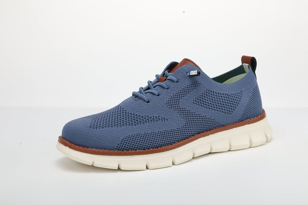 Damen nan gestrickter Derby-Sneaker mit flexibler Rillenlaufsohle und gepolstertem Komfortfußbett EB