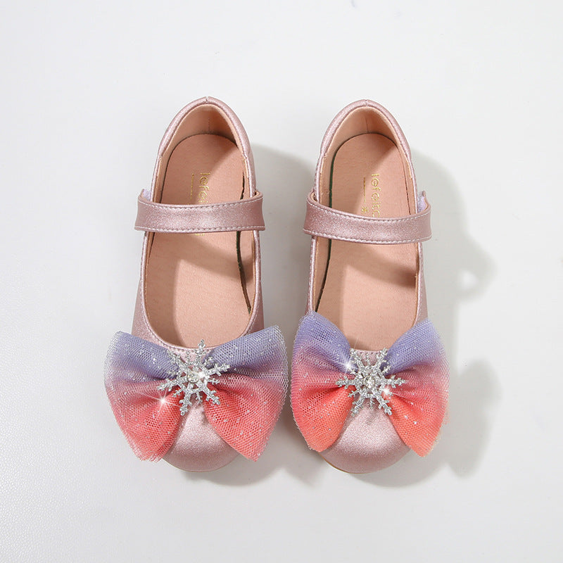 Mädchen Ballerinas mit glitzerndem Schleifen-Design EB