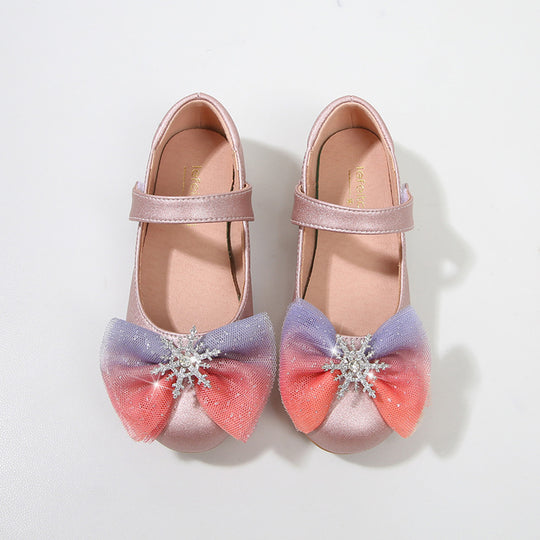 Mädchen Ballerinas mit glitzerndem Schleifen-Design EB