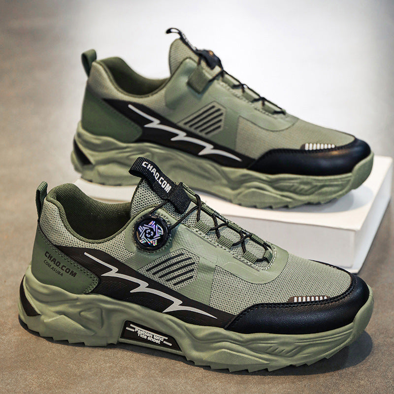 Herren robuste Outdoor-Chunky-Sneaker mit Drehverschluss, atmungsaktivem Strickoberteil und profiliertem Dämpfungssystem EB