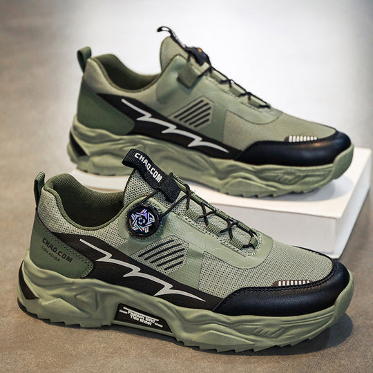 Herren robuste Outdoor-Chunky-Sneaker mit Drehverschluss, atmungsaktivem Strickoberteil und profiliertem Dämpfungssystem EB