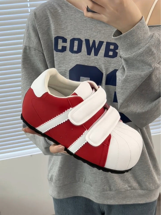 Damen Sportliche Sneaker mit verstellbarem Klettverschluss und gepolsterter Innensohle EB