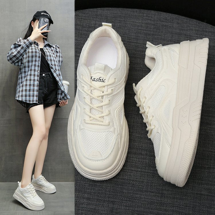 Damen modische Sneaker mit gepolsterter Sohle und innovativem Mesh-Obermaterial EB