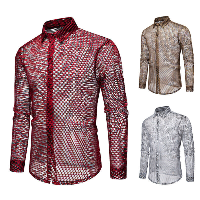 Herren Mesh-Hemd aus hochwertigem Material mit innovativem Design EB