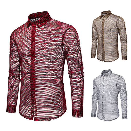 Herren Mesh-Hemd aus hochwertigem Material mit innovativem Design EB