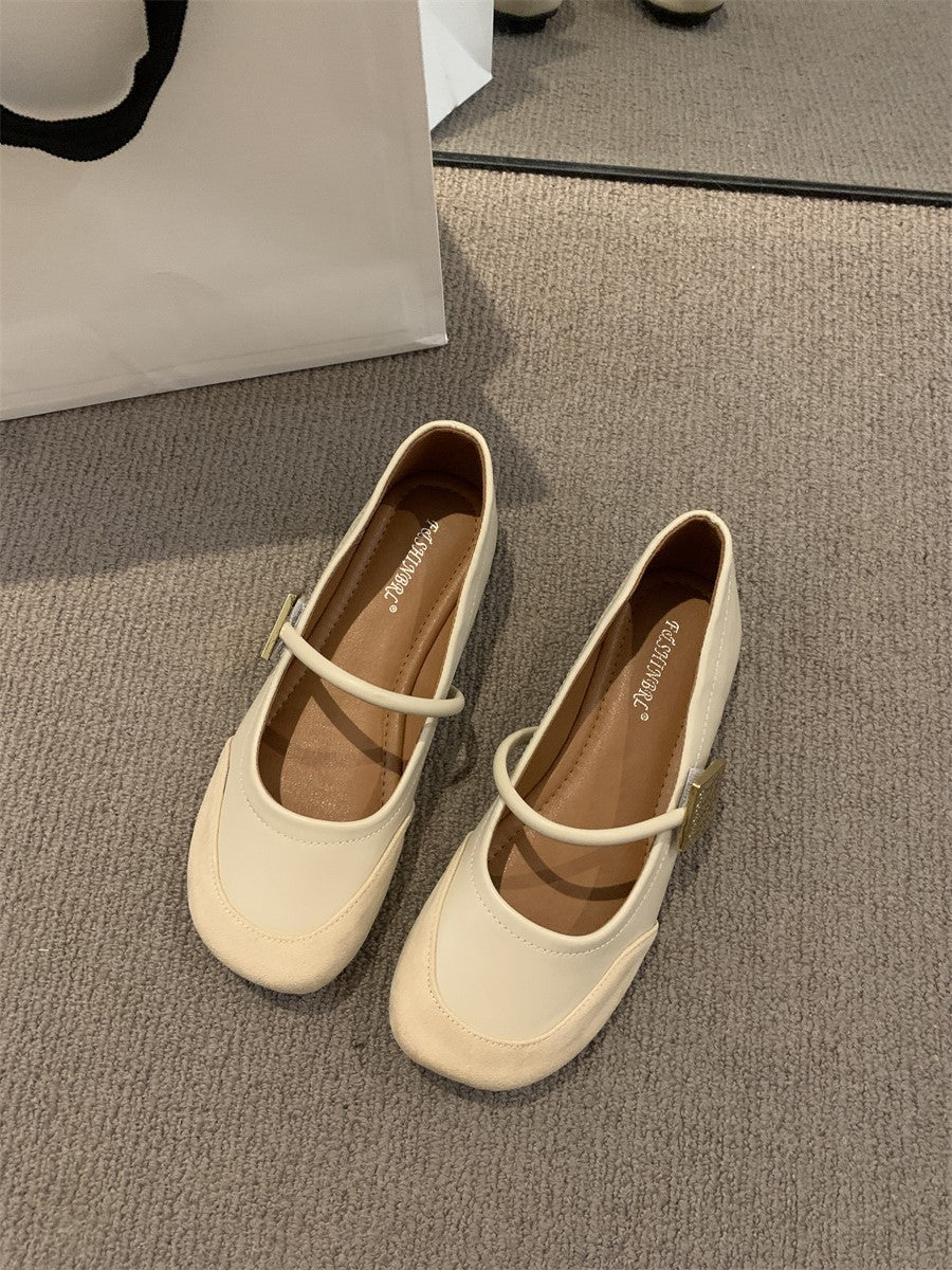 Damen elegante Mary Jane Ballerinas mit modischem Riemchen und bequemer Innenpolsterung EB