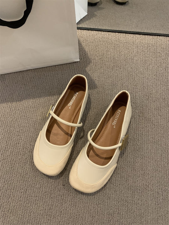 Damen elegante Mary Jane Ballerinas mit modischem Riemchen und bequemer Innenpolsterung EB