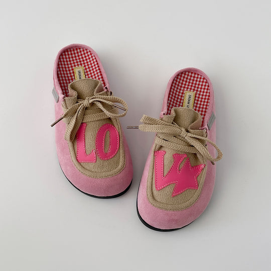 Damen modische Schnürschuhe mit ausgefallenem LOVE-Design EB