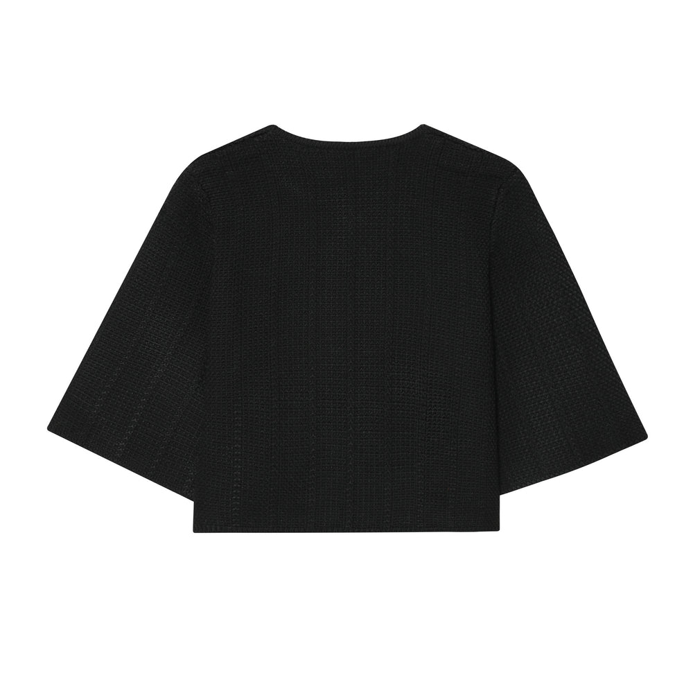 Damen elegante Strickjacke mit dekorativem Knopf EB