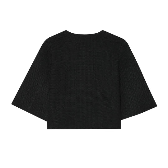 Damen elegante Strickjacke mit dekorativem Knopf EB