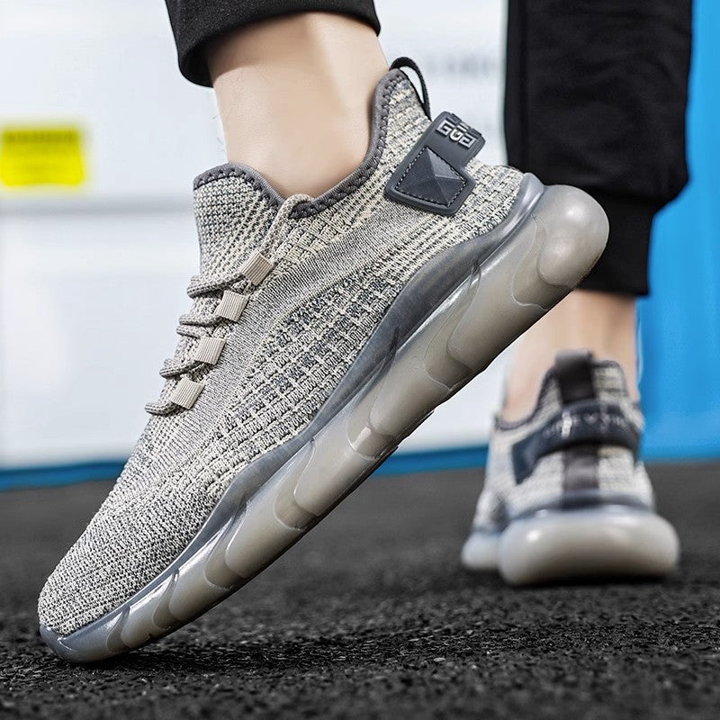Unisex leichte Strick-Runner mit flexibler Air-Cell-Zwischensohle und gepolstertem Sockeneinstieg EB