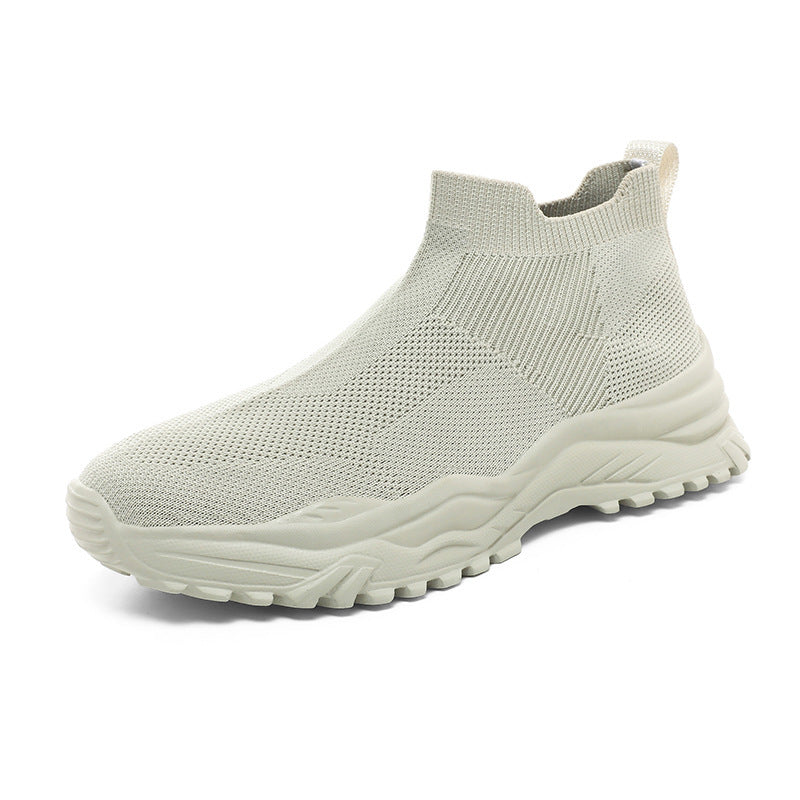 Damen Strick-Sneaker mit atmungsaktiver Sohle und rutschfester Laufsohle EB