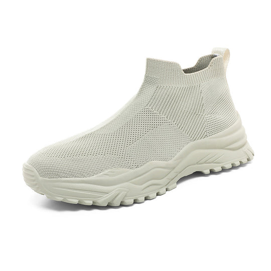 Damen Strick-Sneaker mit atmungsaktiver Sohle und rutschfester Laufsohle EB