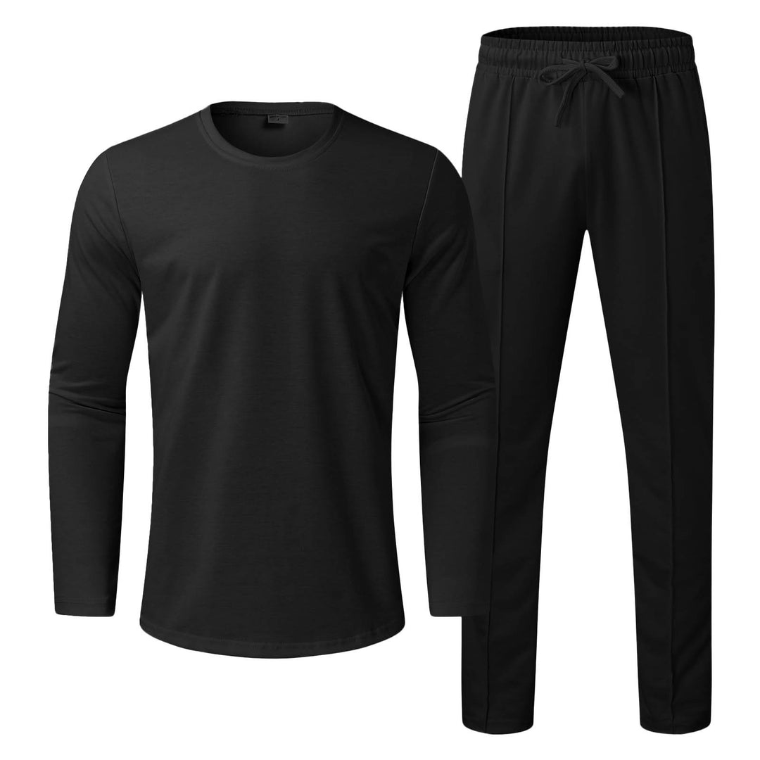 Herren Funktionales Langarmshirt und bequeme Jogginghose Set EB