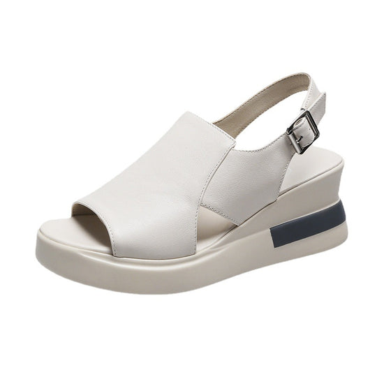 Damen modische Wedge-Sandalen mit verstellbarem Riemen und ergonomischer Fußbettgestaltung EB
