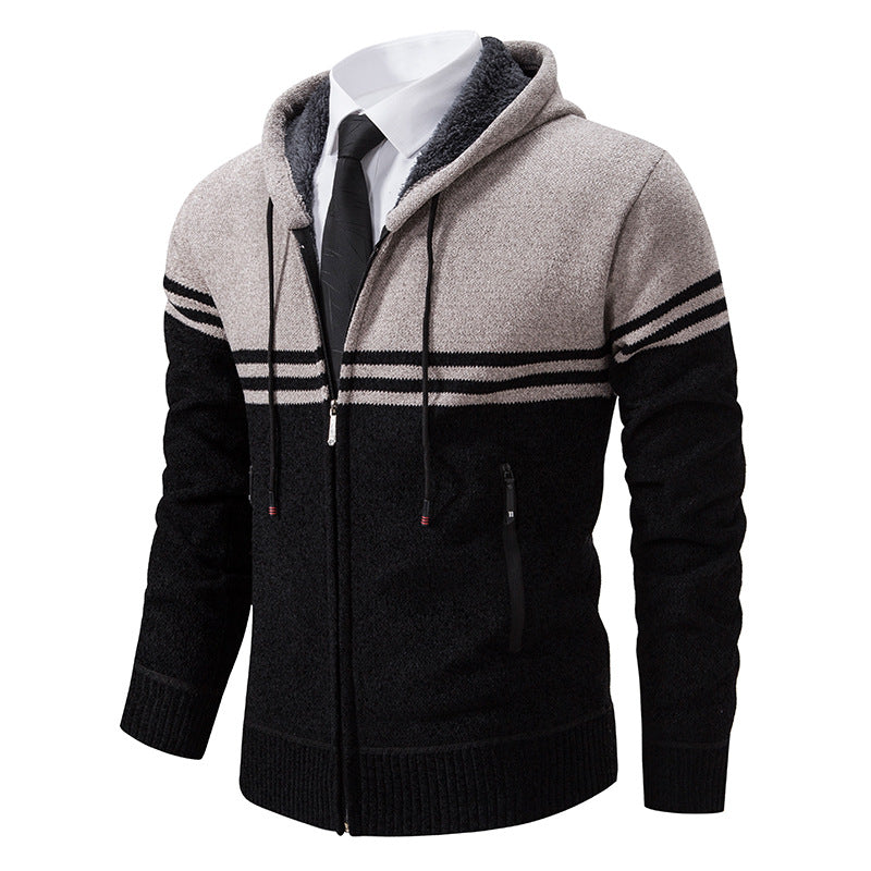 Herren modische Kapuzenjacke mit strukturiertem Design EB