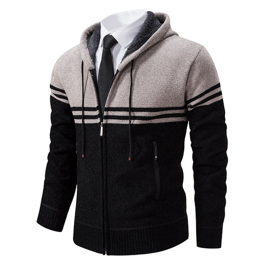 Herren modische Kapuzenjacke mit strukturiertem Design EB