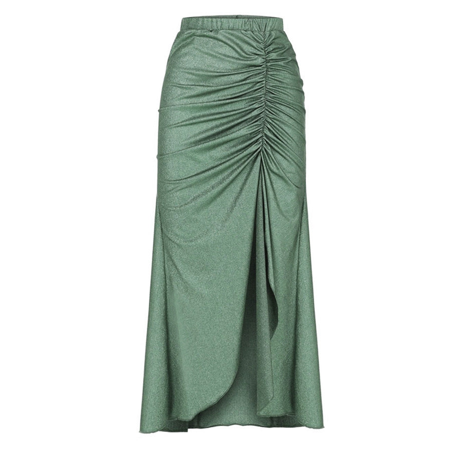 Damen Badeanzug mit raffinierten Drapierungen und eleganten Goldakzenten EB
