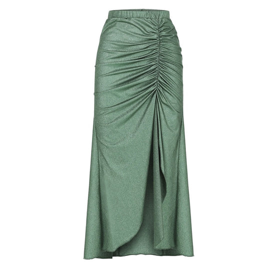 Damen Badeanzug mit raffinierten Drapierungen und eleganten Goldakzenten EB