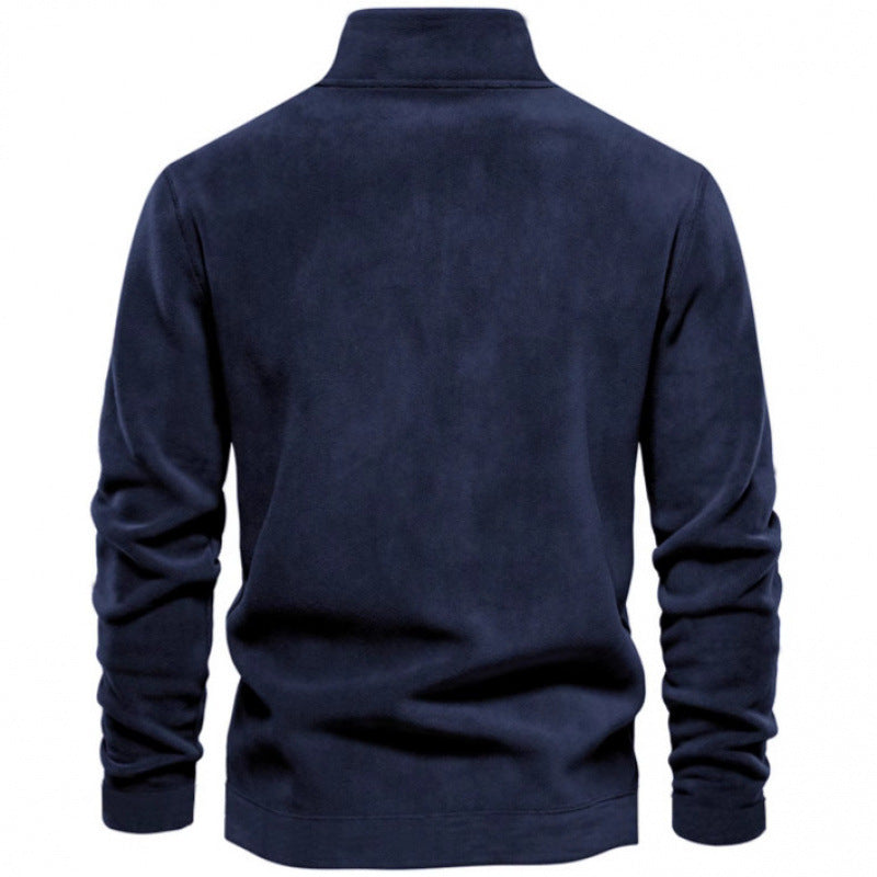 Herren Fleece-Pullover mit Stehkragen EB