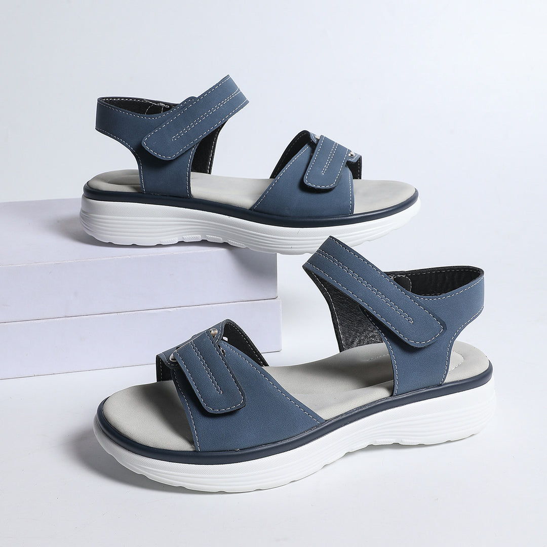 Damen Komfortable Sandalen mit verstellbaren Riemen und ergonomischer Sohle EB