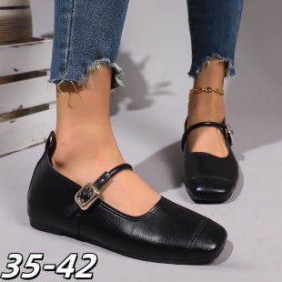 Damen Ballerinas mit elegantem Riemchen und verstellbarem Schnallenverschluss EB