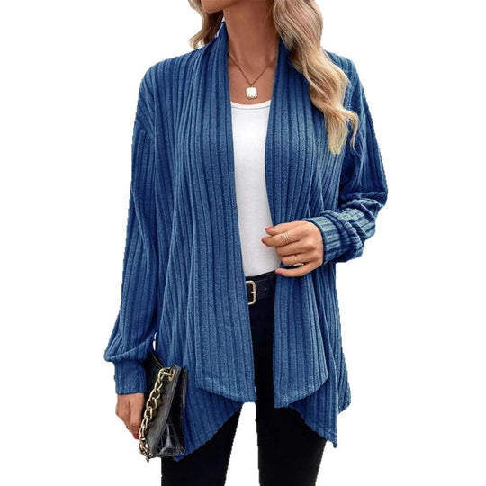 Damen angesagte Strickjacke mit strukturiertem Design und offenem Schnitt EB