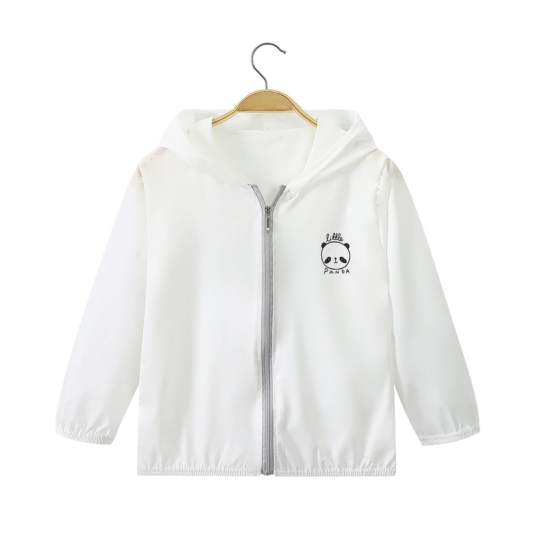 Unisex nan leichte Kapuzenjacke mit durchgehendem Reißverschluss und niedlichem Panda-Print  EB