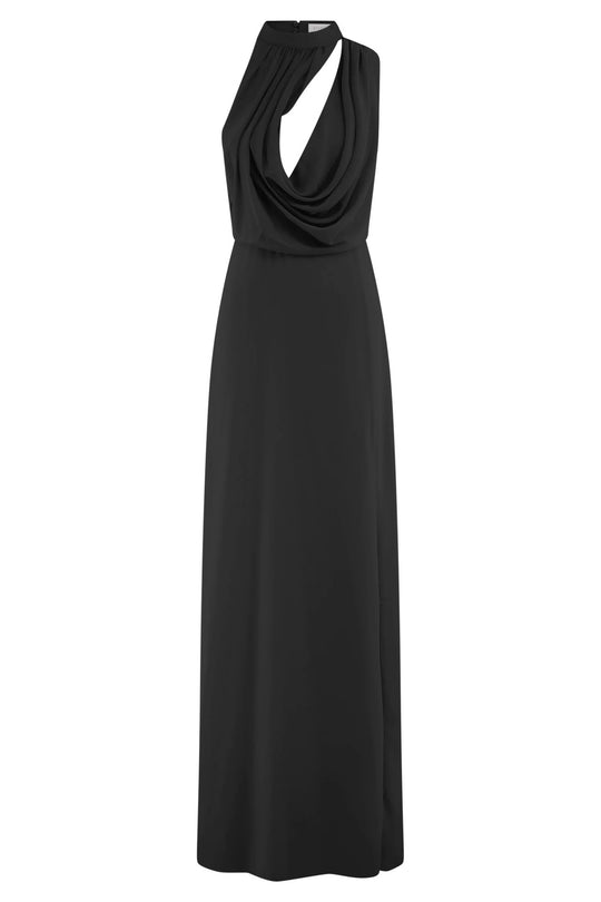 Damen Elegantes Maxi-Kleid mit drapiertem Oberteil EB
