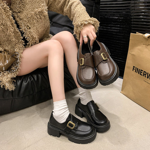 Damen Modische Slipper mit dekorativer Schnalle und rutschfester Sohle EB