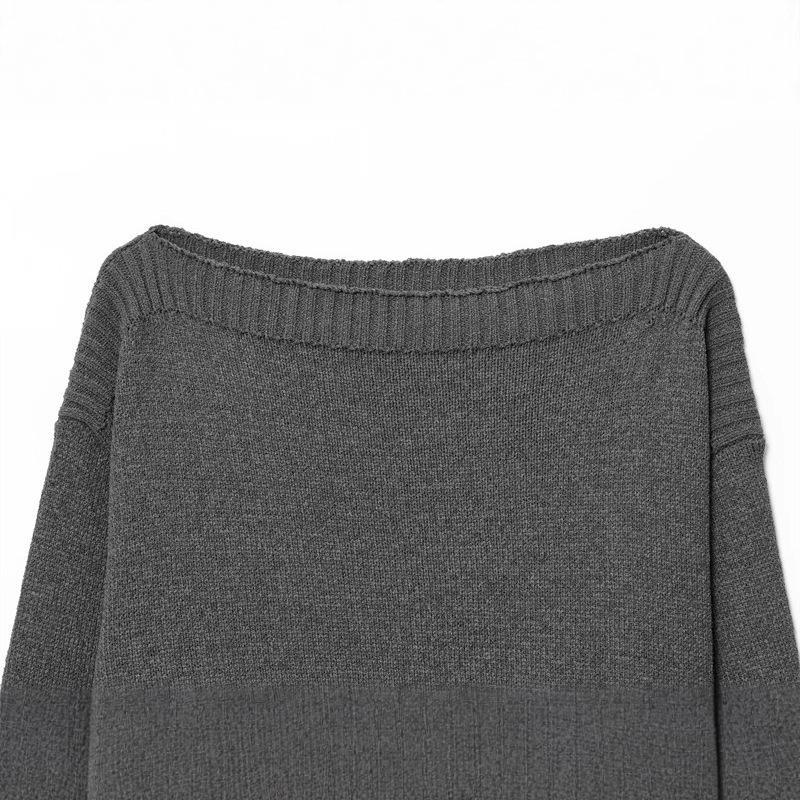 Damen kuscheliger Strickpullover mit weitem Schnitt und Rippbündchen EB