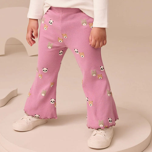 Mädchen Leggings mit verspielten Tierfaces EB