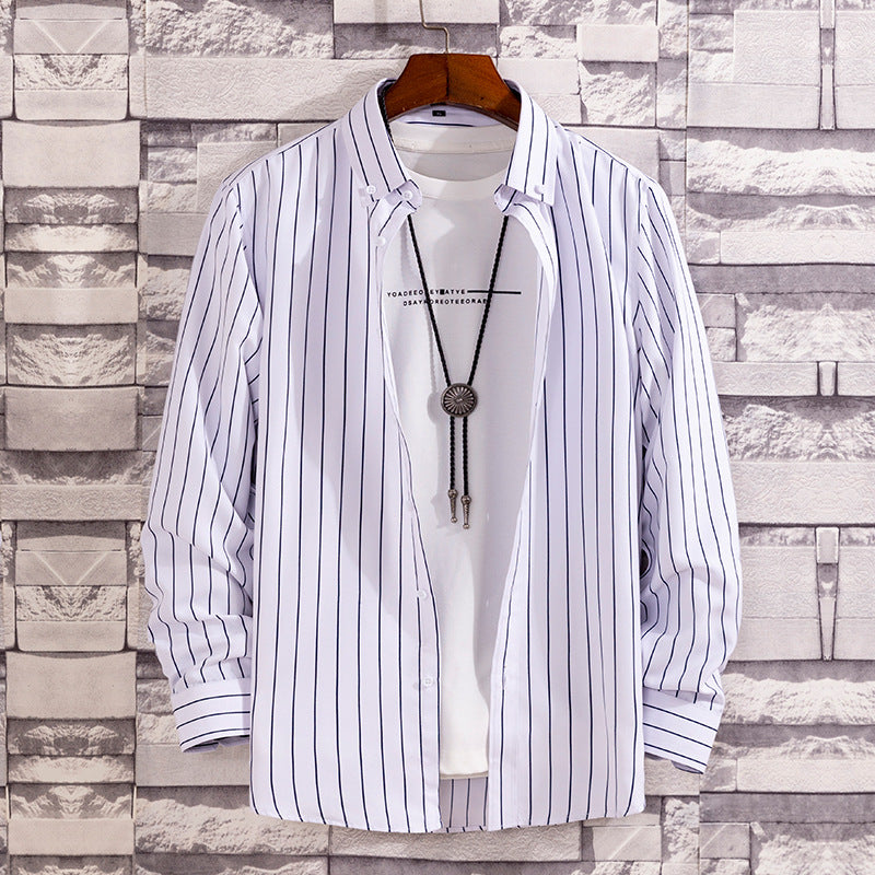 Herren nan lässige Hemdjacke aus leichter Baumwollmischung mit Button-Down-Kragen EB