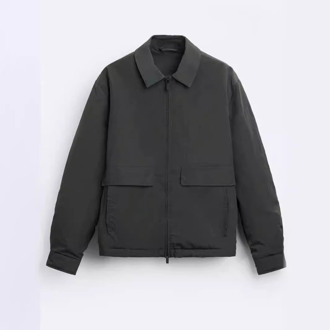 Herren lässige Jacke mit praktischen Taschen und modernem Schnitt EB