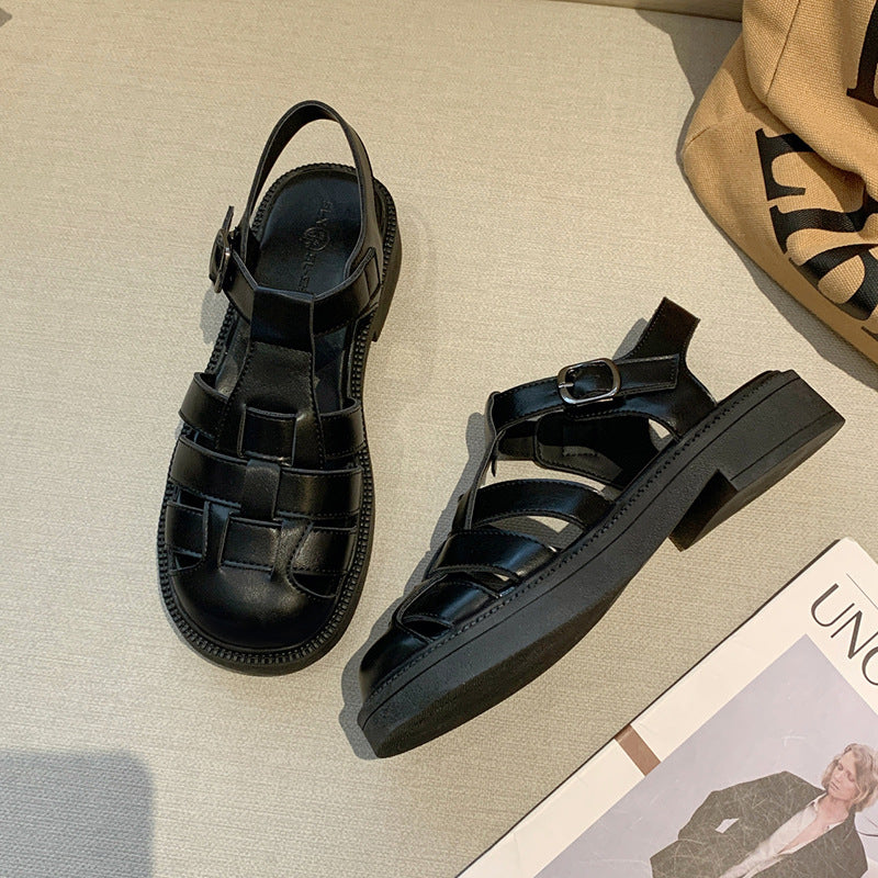 Damen Sandalen mit modernem Leisten und geschlossenen Riemen EB