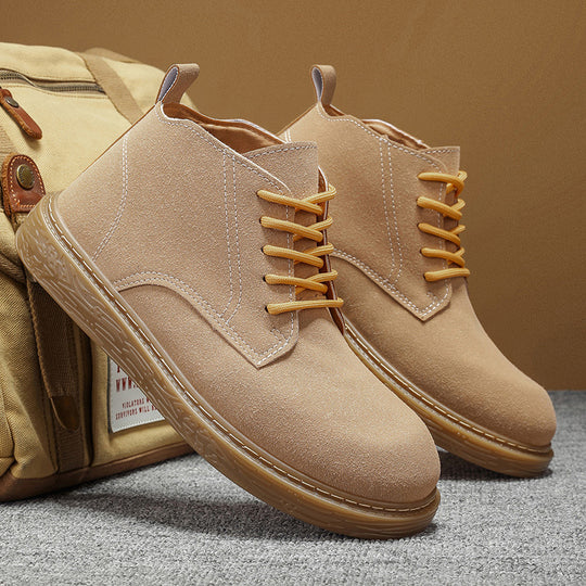 Damen Stiefeletten aus weichem Nubuckleder mit rutschfester Sohle EB