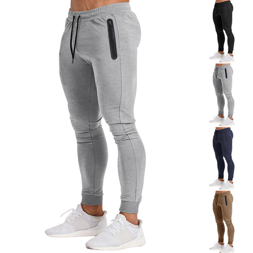 Herren Slim-Fit Jogginghose mit praktischen Reißverschlusstaschen EB