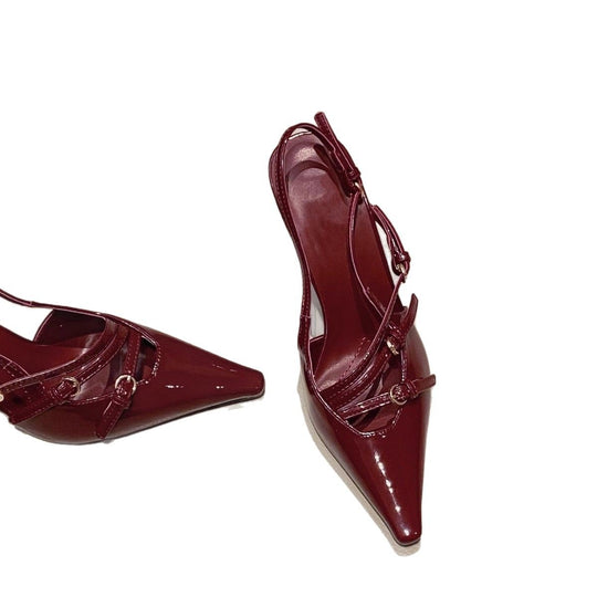 Damen Slingback Pumps mit spitzem Design und modischen Akzenten EB