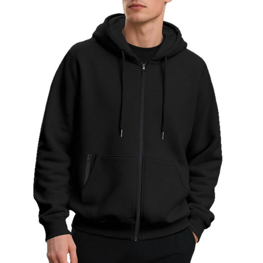Herren Zip-Hoodie mit praktischen Taschen und atmungsaktiver Fleece-Innenausstattung EB