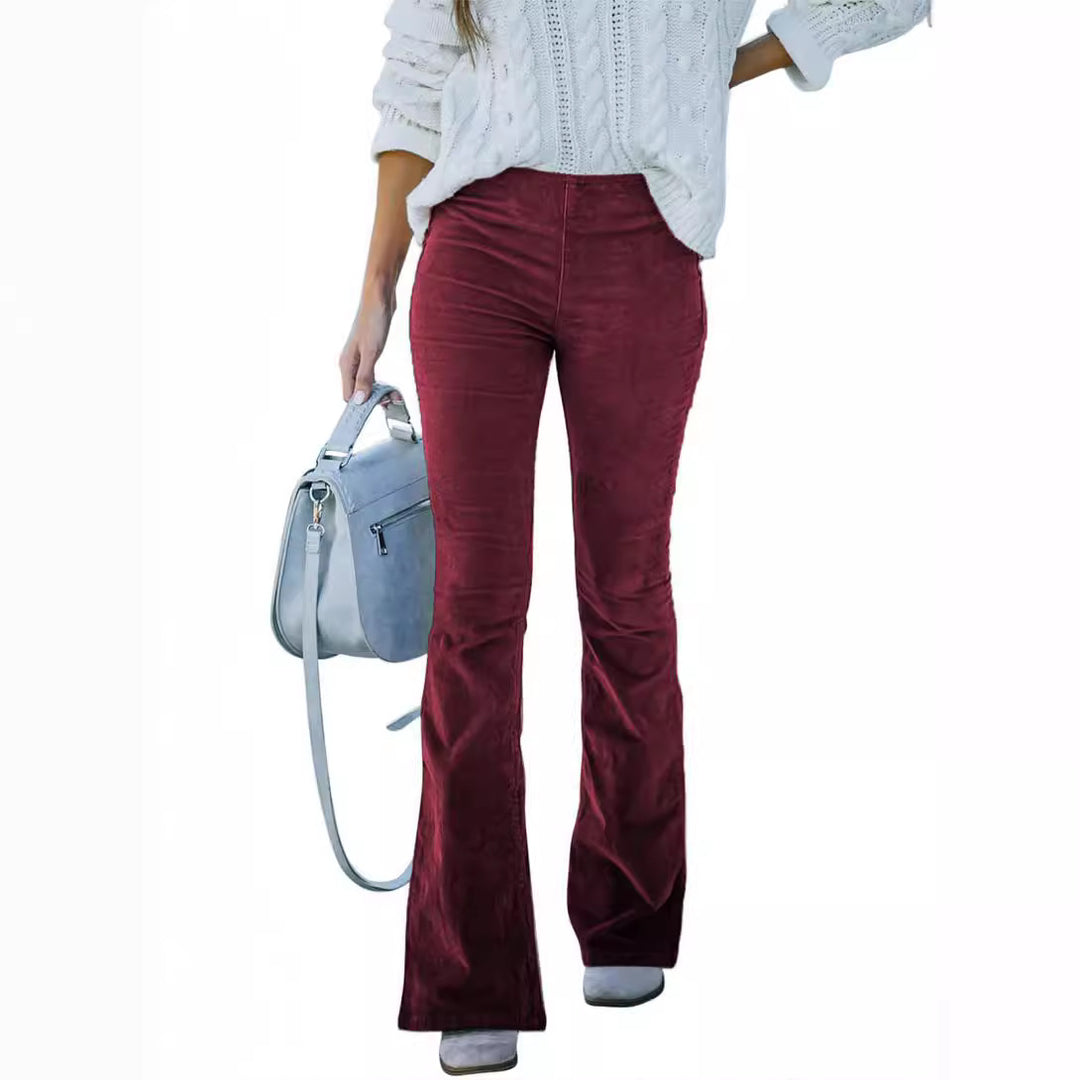 Damen Bequeme Bootcut-Hose aus weichem Material EB