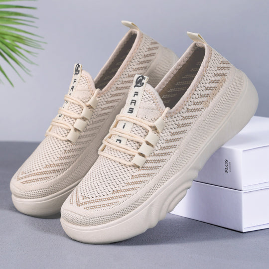 Damen Sportliche und atmungsaktive Freizeit-Sneaker mit elastischem Schnürsystem EB