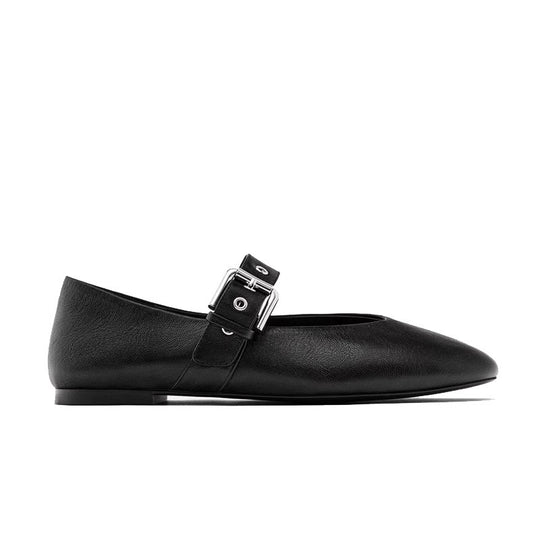 Damen Ballerinas mit verstellbarem Riemendesign und elegantem Schnallenakzent EB