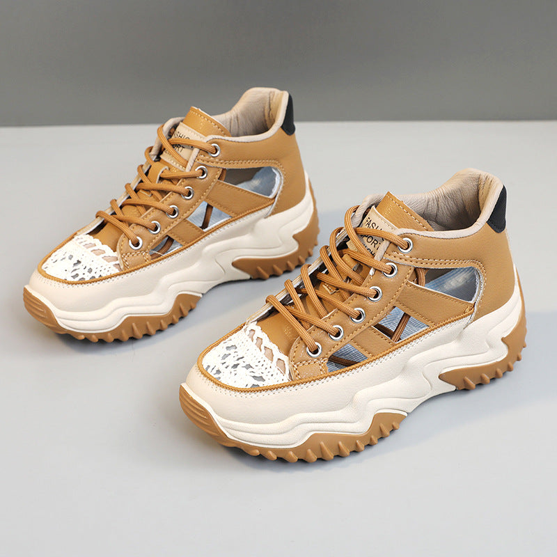Damen modische Sneakers mit strukturiertem Obermaterial und hohem Tragekomfort EB