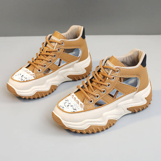 Damen modische Sneakers mit strukturiertem Obermaterial und hohem Tragekomfort EB