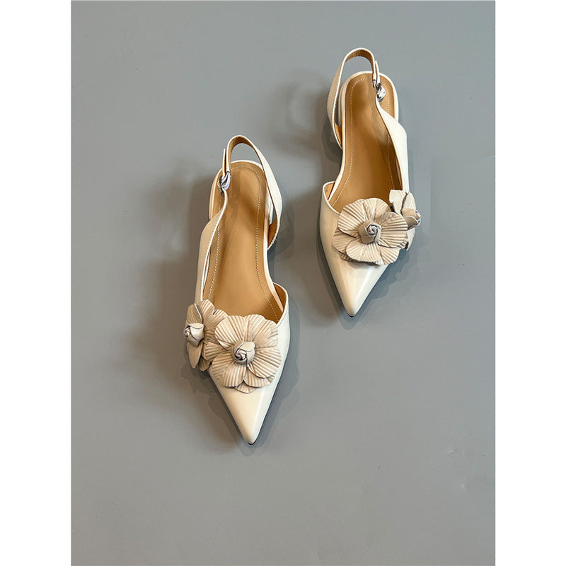 Damen Slingback Ballerinas mit floralem Design EB