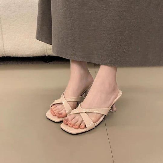 Damen elegante Cross-Sandalen mit komfortablem Absatz EB