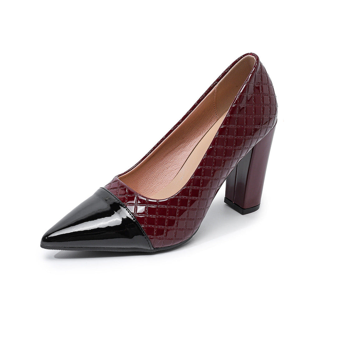 Damen elegante High Heels mit stilvollen zweifarbigen Akzenten EB